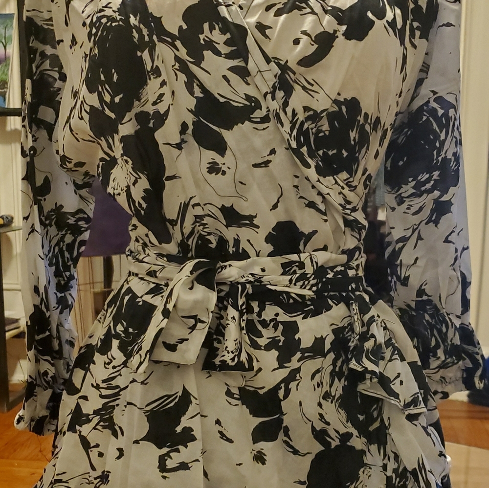 Wrap top with ruffle